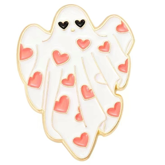 5pc Boo-tiful Ghost Enamel Pin Brooch - Picture 3 of 7